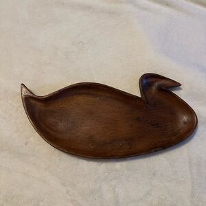 Hand Carved Wooden Duck Tray